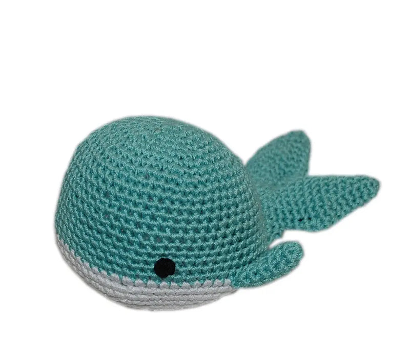 Knit Knacks Whale Organic Cotton Small Dog Toy Default Title