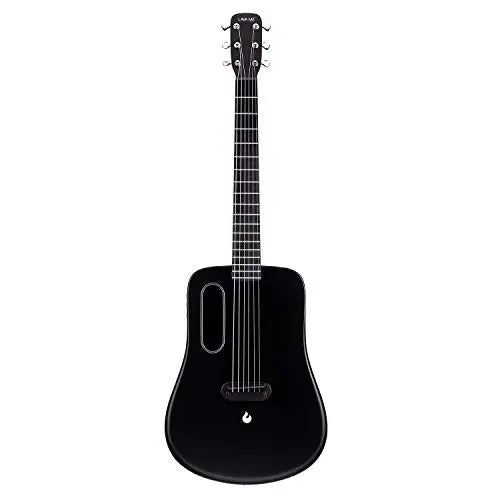 LAVA ME 2 Carbon Fiber Guitar with Effects 36 Inch Acoustic Electric Travel Guitar with Bag Picks and Charging Cable (Freeboost-Black)