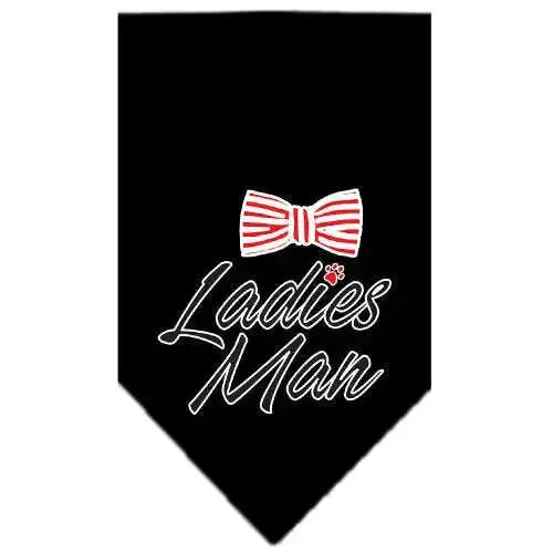 Ladies-Man-Screen-Print-Bandana-Black-Large-GreatEagleInc-334287261