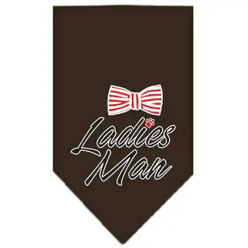 Ladies-Man-Screen-Print-Bandana-Brown-Small-GreatEagleInc-334288174