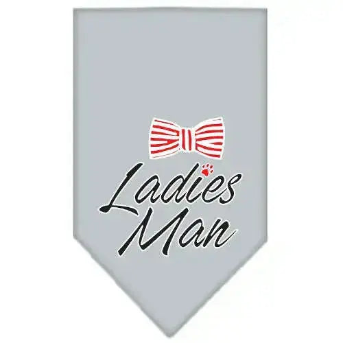 Ladies-Man-Screen-Print-Bandana-Grey-Large-GreatEagleInc-334287597