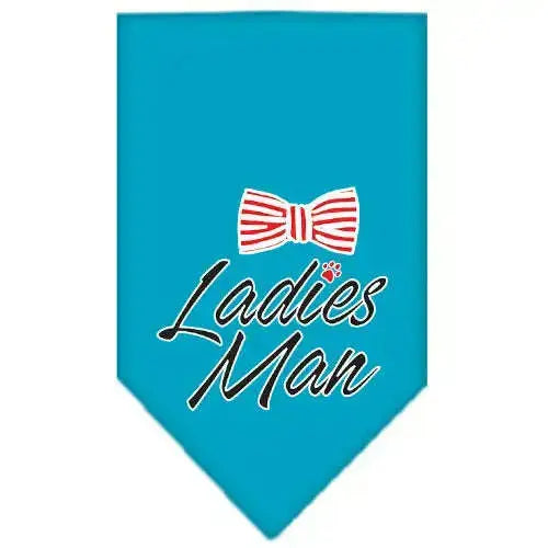 Ladies-Man-Screen-Print-Bandana-Turquoise-Small-GreatEagleInc-334288541