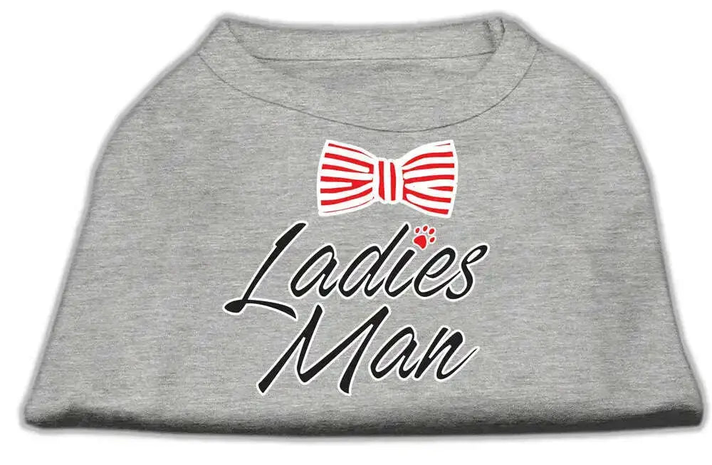 Ladies-Man-Screen-Print-Dog-Shirt-Grey-Xl-GreatEagleInc-334275417