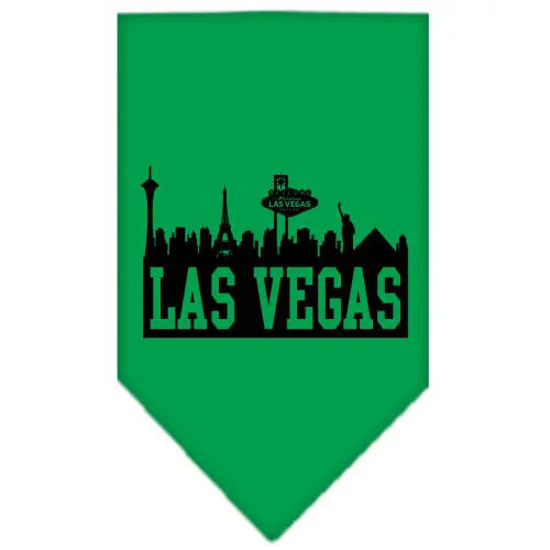 Las Vegas Skyline Screen Print Bandana Emerald Green Large Default Title