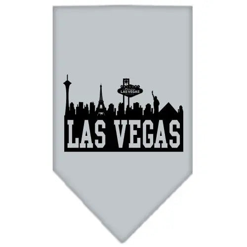 Las Vegas Skyline Screen Print Bandana Grey Small Default Title