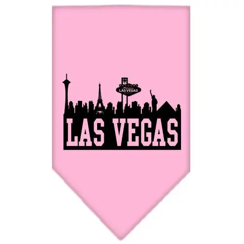 Las Vegas Skyline Screen Print Bandana Light Pink Large Default Title