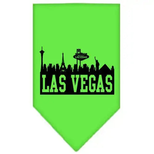Las-Vegas-Skyline-Screen-Print-Bandana-Lime-Green-Large-GreatEagleInc-319146038