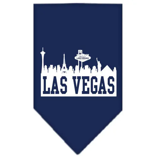 Las Vegas Skyline Screen Print Bandana Navy Blue Small Default Title