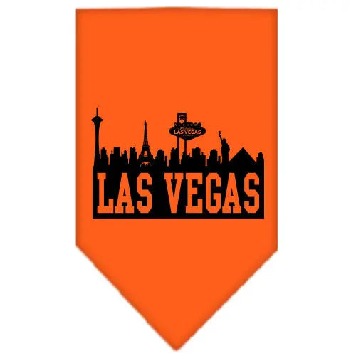 Las Vegas Skyline Screen Print Bandana Orange Large Default Title