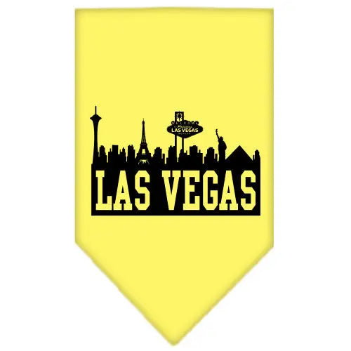 Las Vegas Skyline Screen Print Bandana Yellow Small Default Title