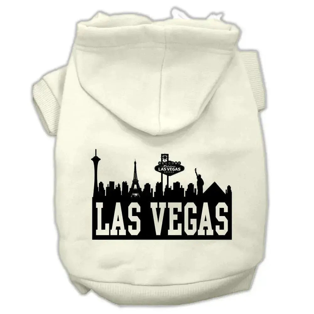 Las-Vegas-Skyline-Screen-Print-Pet-Hoodies-Cream-Size-Lg-GreatEagleInc-319763565