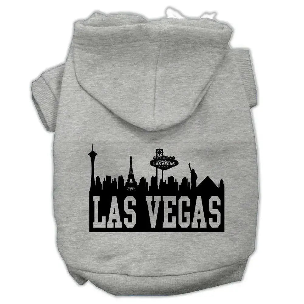 Las-Vegas-Skyline-Screen-Print-Pet-Hoodies-Grey-Size-Xxl-GreatEagleInc-319673057