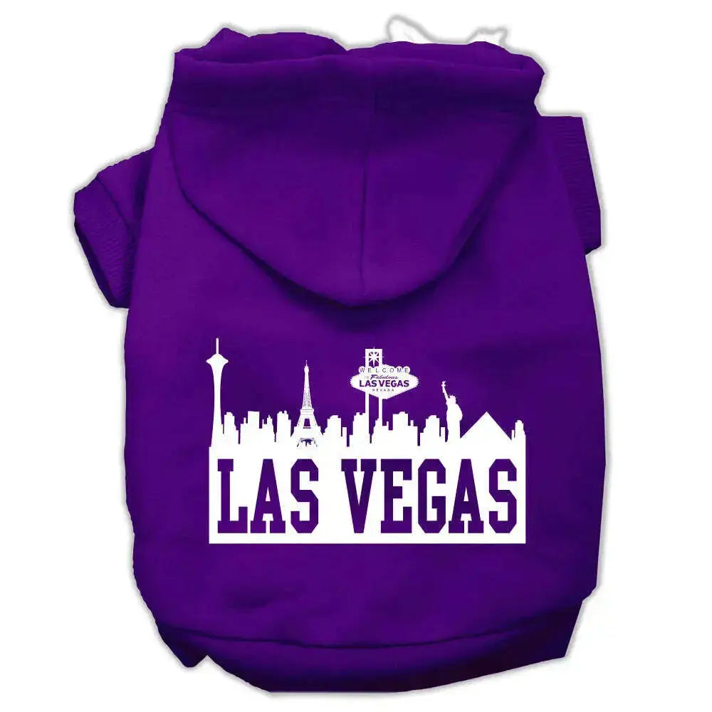 Las-Vegas-Skyline-Screen-Print-Pet-Hoodies-Purple-Size-Med-GreatEagleInc-319762449