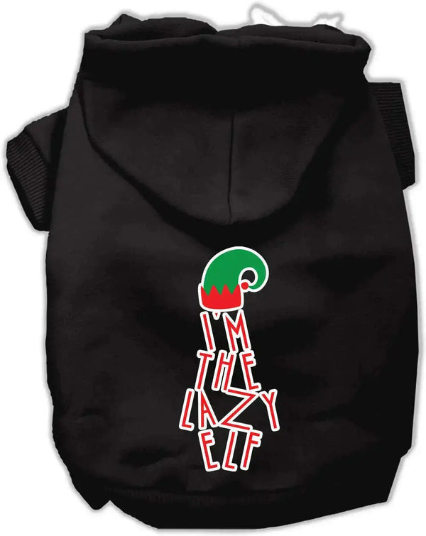 Lazy-Elf-Screen-Print-Pet-Hoodie-Black-Xxl-GreatEagleInc-333729982