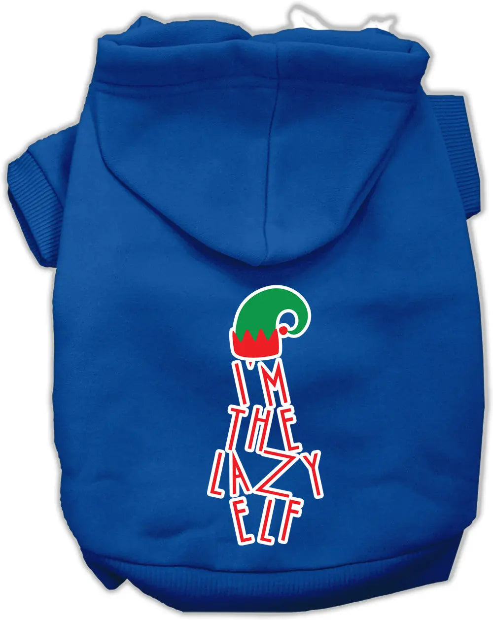 Lazy Elf Screen Print Pet Hoodie Blue Lg Default Title