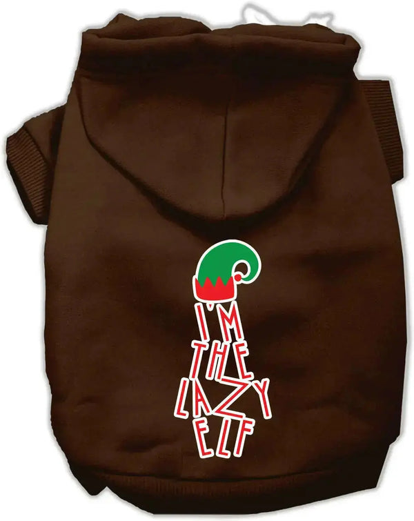Lazy-Elf-Screen-Print-Pet-Hoodie-Brown-Xxxl-GreatEagleInc-333729759