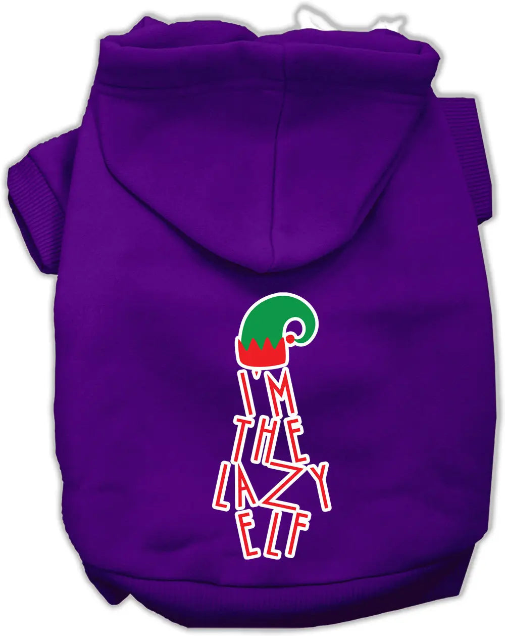 Lazy Elf Screen Print Pet Hoodie Purple Xxxl Default Title
