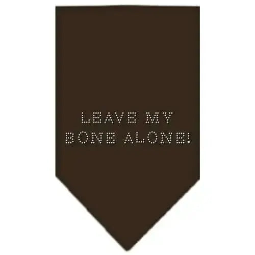 Leave-My-Bone-Alone-Rhinestone-Bandana-Cocoa-Large-GreatEagleInc-319295181