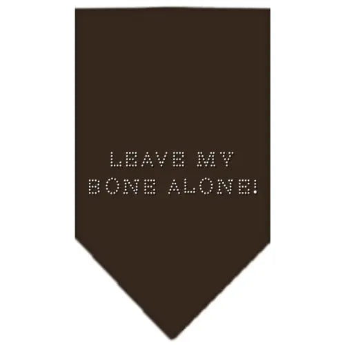 Leave My Bone Alone Rhinestone Bandana Cocoa Small Default Title