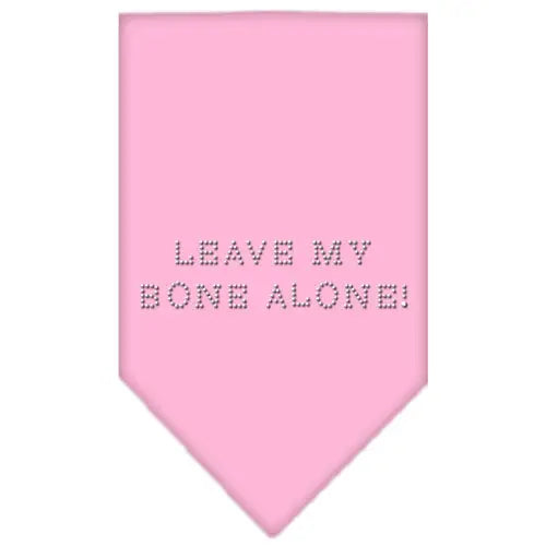 Leave My Bone Alone Rhinestone Bandana Light Pink Small Default Title