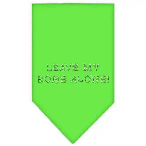 Leave-My-Bone-Alone-Rhinestone-Bandana-Lime-Green-Large-GreatEagleInc-319294964