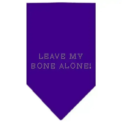Leave-My-Bone-Alone-Rhinestone-Bandana-Purple-Large-GreatEagleInc-319294520