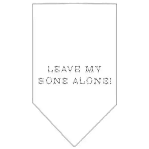 Leave-My-Bone-Alone-Rhinestone-Bandana-White-Large-GreatEagleInc-319294264