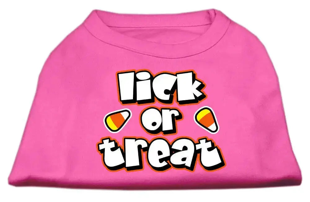 Lick-Or-Treat-Screen-Print-Shirts-Bright-Pink-S-GreatEagleInc-333845316
