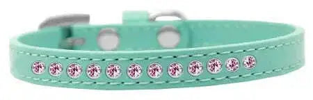 Light-Pink-Crystal-Size-10-Aqua-Puppy-Collar-GreatEagleInc-333855188