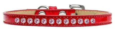 Light-Pink-Crystal-Size-12-Red-Puppy-Ice-Cream-Collar-GreatEagleInc-319624660