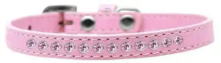 Light-Pink-Crystal-Size-8-Light-Pink-Puppy-Collar-GreatEagleInc-333854335