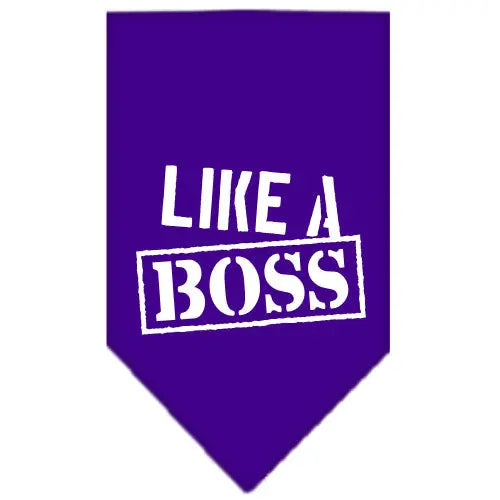 Like A Boss Screen Print Bandana Purple Small Default Title