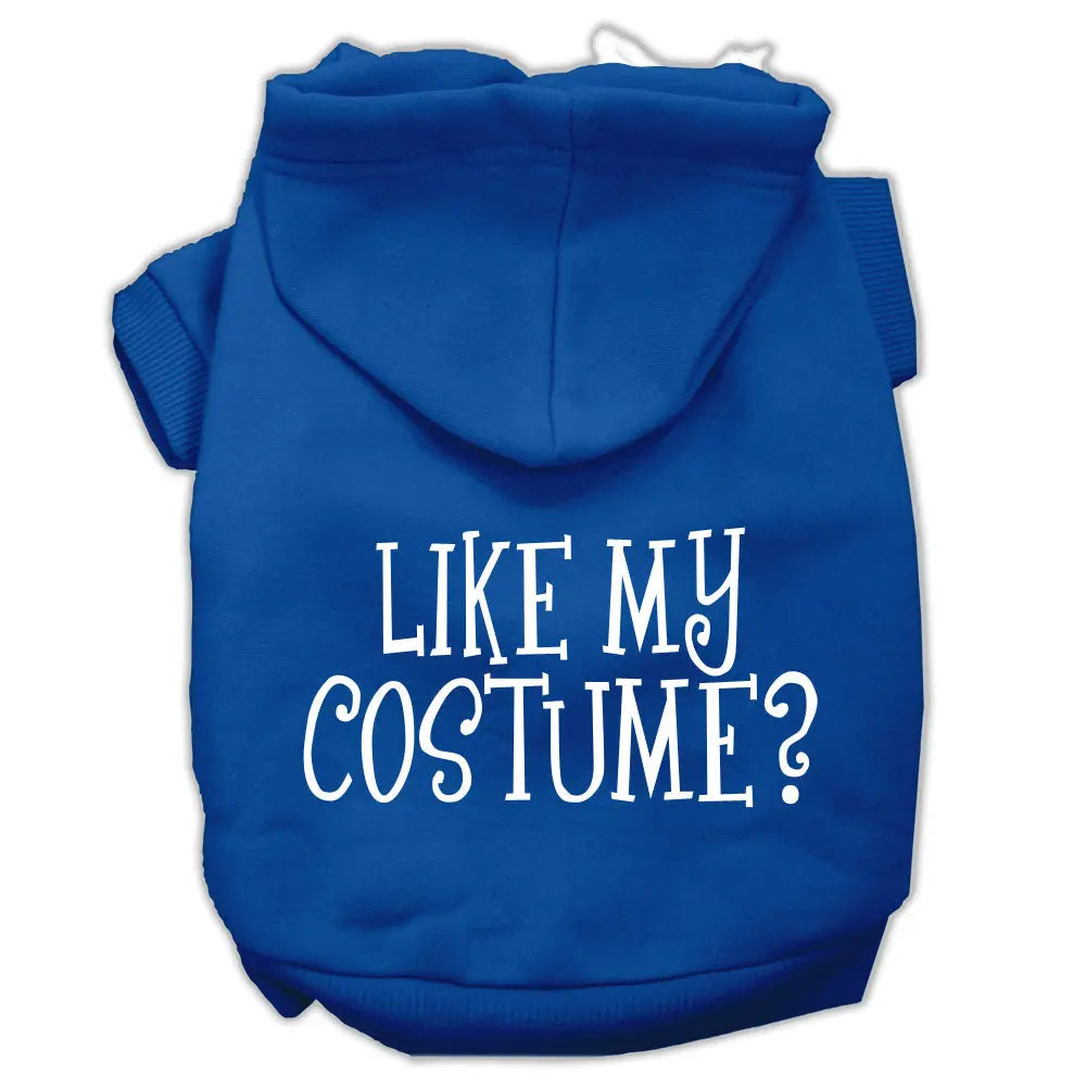 Like My Costume? Screen Print Pet Hoodies Blue Size M Default Title