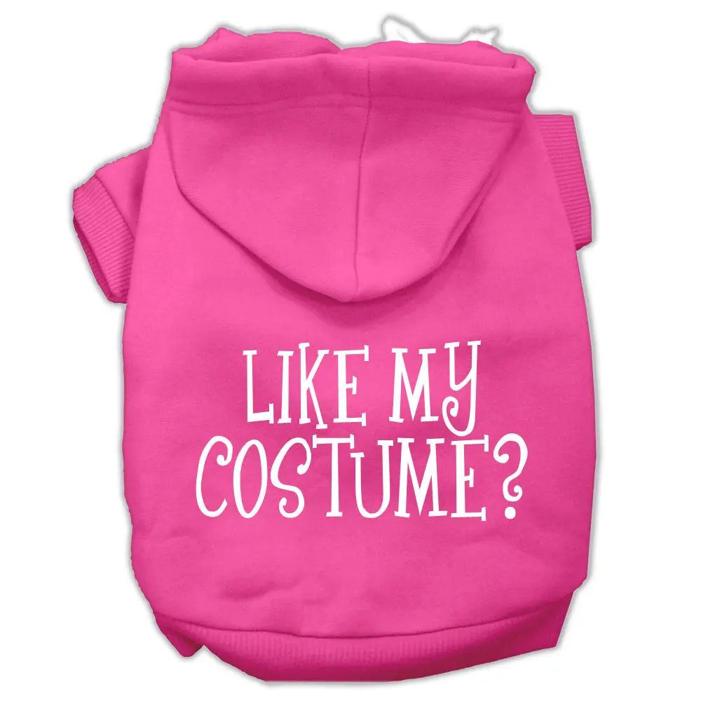 Like My Costume? Screen Print Pet Hoodies Bright Pink Size Xs Default Title