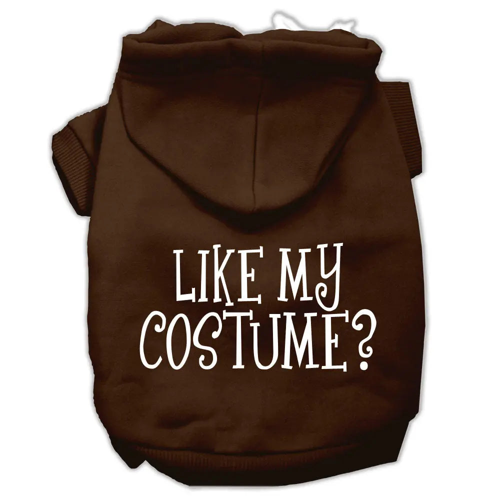 Like My Costume? Screen Print Pet Hoodies Brown Size Xxxl Default Title