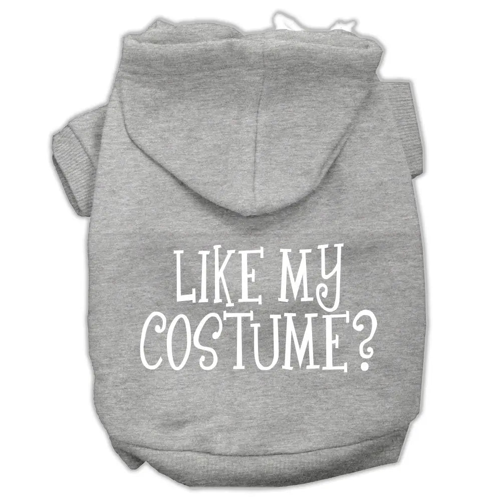 Like My Costume? Screen Print Pet Hoodies Grey Size Xxxl Default Title
