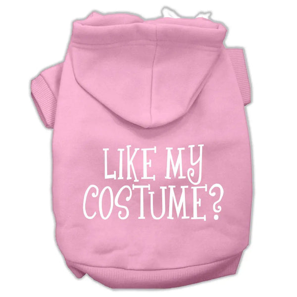 Like My Costume? Screen Print Pet Hoodies Light Pink Size Xl Default Title