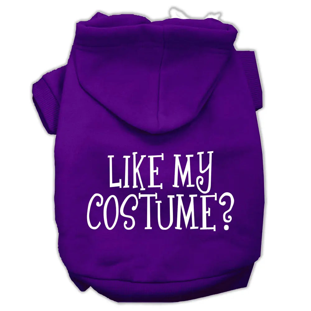 Like My Costume? Screen Print Pet Hoodies Purple Size M Default Title