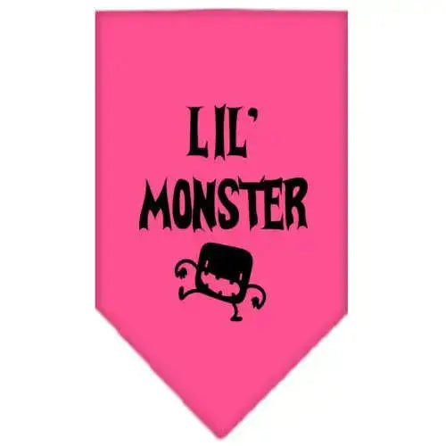 Lil-Monster-Screen-Print-Bandana-Bright-Pink-Small-GreatEagleInc-318938042