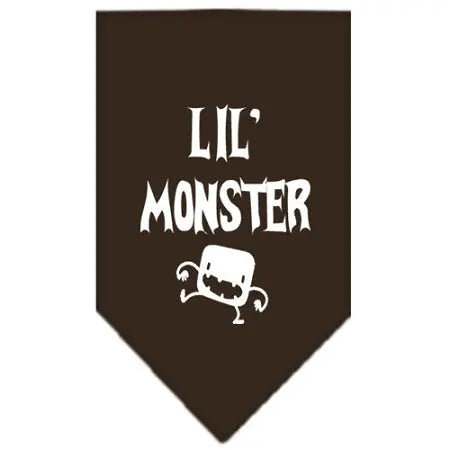 Lil Monster Screen Print Bandana Cocoa Large Default Title