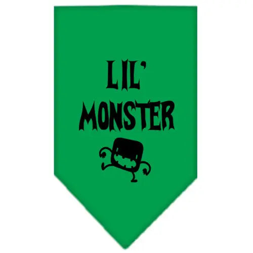 Lil Monster Screen Print Bandana Emerald Green Small Default Title