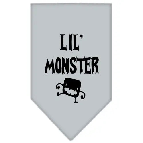 Lil Monster Screen Print Bandana Grey Large Default Title