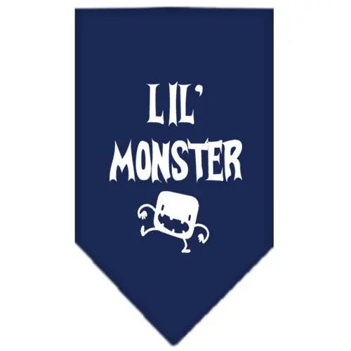 Lil Monster Screen Print Bandana Navy Blue Large Default Title