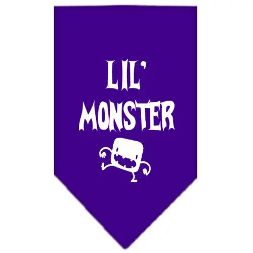 Lil Monster Screen Print Bandana Purple Small Default Title