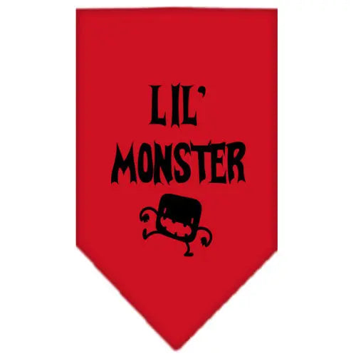 Lil Monster Screen Print Bandana Red Small Default Title