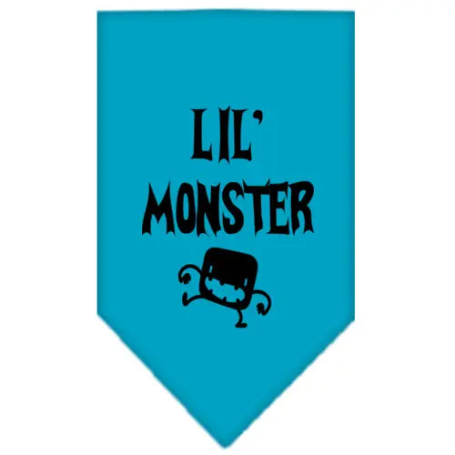 Lil Monster Screen Print Bandana Turquoise Large Default Title