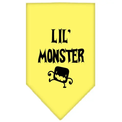 Lil Monster Screen Print Bandana Yellow Large Default Title