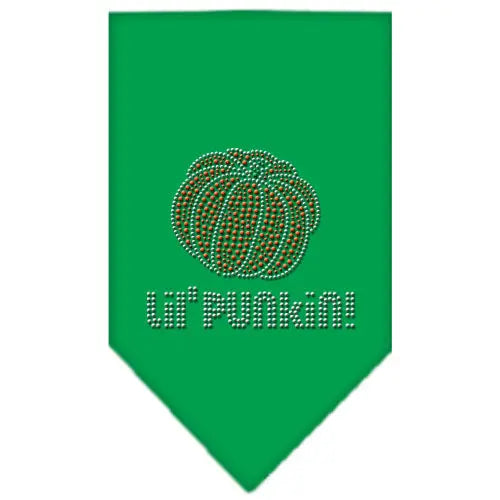 Lil Punkin Rhinestone Bandana Emerald Green Large Default Title