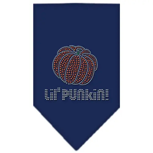 Lil Punkin Rhinestone Bandana Navy Blue Large Default Title