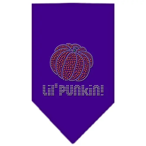 Lil Punkin Rhinestone Bandana Purple Large Default Title